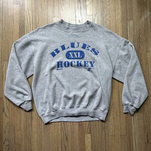 Vintage St Louis Blues XXL NHL Russell Athletic Crewneck Sweatshirt USA SZ XL